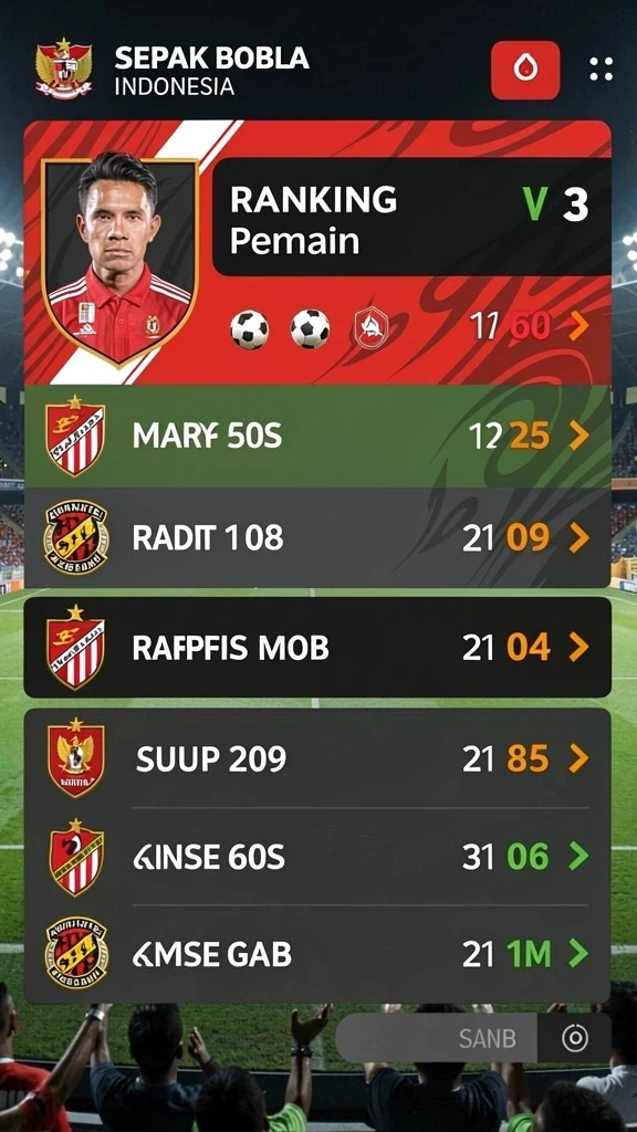 95pgplay - Screenshot ketiga menampilkan leaderboard kompetisi antar pemain.
